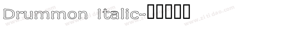 Drummon Italic字体转换